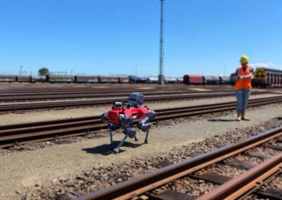 Testen van robots op het spoor in samenwerking met Syracuse